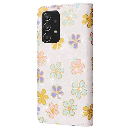 For Samsung Galaxy A52 4G / 5G / A52s 5G Case Floral PU Leather Phone Cover with RFID Blocking