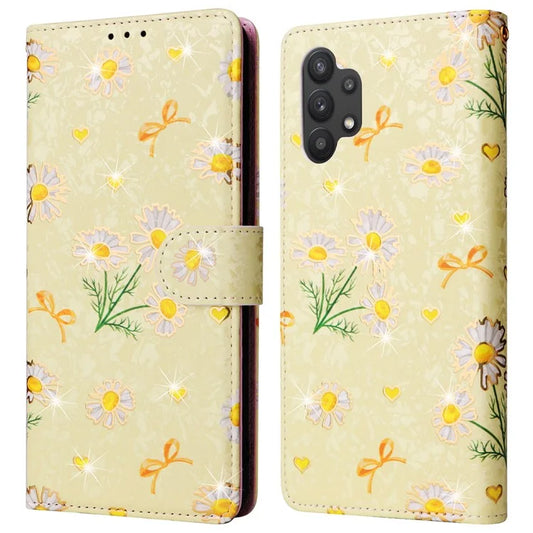 For Samsung Galaxy A32 5G / M32 5G Case RFID Blocking Leather Phone Cover Lacquered Design
