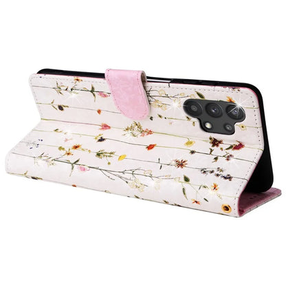 For Samsung Galaxy A32 5G / M32 5G Case RFID Blocking Leather Phone Cover Lacquered Design