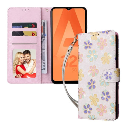For Samsung Galaxy A32 5G / M32 5G Case RFID Blocking Leather Phone Cover Lacquered Design