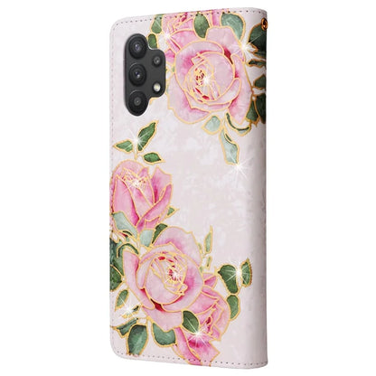 For Samsung Galaxy A32 5G / M32 5G Case RFID Blocking Leather Phone Cover Lacquered Design