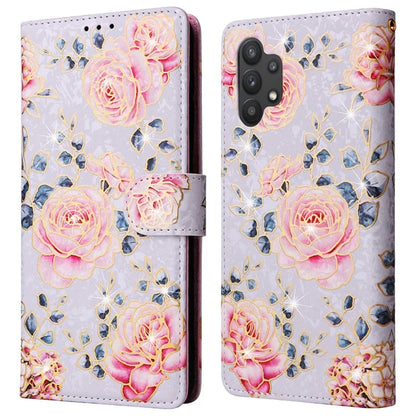 For Samsung Galaxy A32 5G / M32 5G Case RFID Blocking Leather Phone Cover Lacquered Design