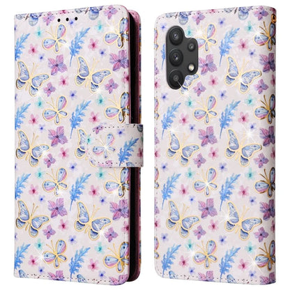 For Samsung Galaxy A32 5G / M32 5G Case RFID Blocking Leather Phone Cover Lacquered Design