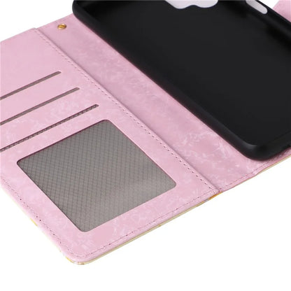 For Samsung Galaxy A32 4G (EU Version) Case Floral Design RFID Blocking Leather Phone Cover