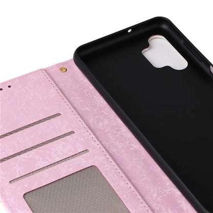 For Samsung Galaxy A32 4G (EU Version) Case Floral Design RFID Blocking Leather Phone Cover