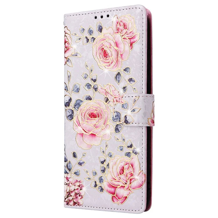 For Samsung Galaxy A04e 4G / F04 4G / M04 4G Case with Hand Strap RFID Blocking Leather Phone Cover