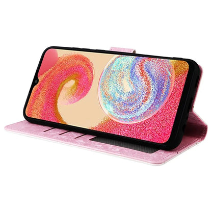 For Samsung Galaxy A04e 4G / F04 4G / M04 4G Case with Hand Strap RFID Blocking Leather Phone Cover