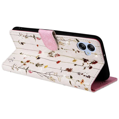 For Samsung Galaxy A04e 4G / F04 4G / M04 4G Case with Hand Strap RFID Blocking Leather Phone Cover