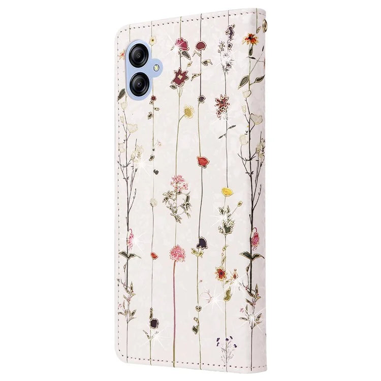 For Samsung Galaxy A04e 4G / F04 4G / M04 4G Case with Hand Strap RFID Blocking Leather Phone Cover