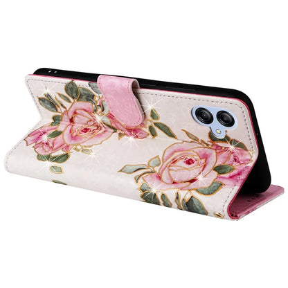 For Samsung Galaxy A04e 4G / F04 4G / M04 4G Case with Hand Strap RFID Blocking Leather Phone Cover