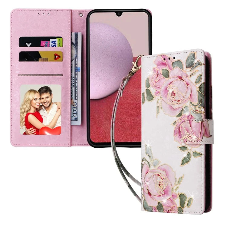 For Samsung Galaxy A14 5G Case RFID Blocking Leather Wallet Pouch Phone Cover