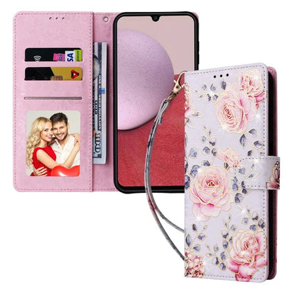 For Samsung Galaxy A14 5G Case RFID Blocking Leather Wallet Pouch Phone Cover