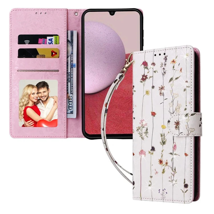 For Samsung Galaxy A14 5G Case RFID Blocking Leather Wallet Pouch Phone Cover