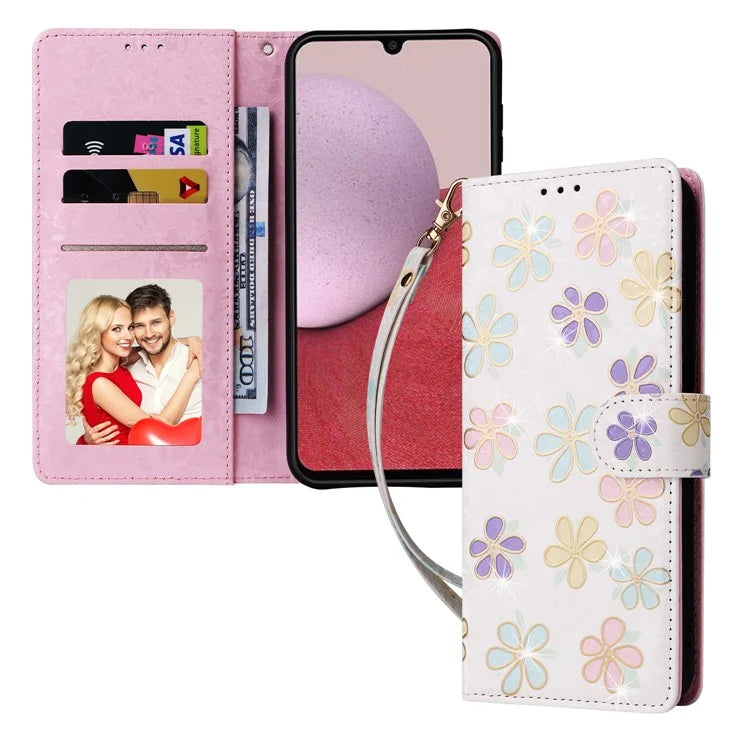 For Samsung Galaxy A14 5G Case RFID Blocking Leather Wallet Pouch Phone Cover