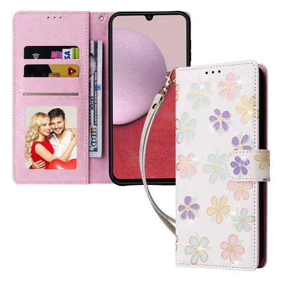For Samsung Galaxy A14 5G Case RFID Blocking Leather Wallet Pouch Phone Cover