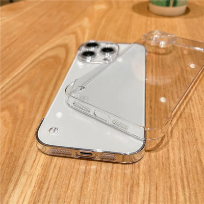 For iPhone 15 Pro Max Wholesale Phone Case Hard PC Frameless Transparent Phone Cover