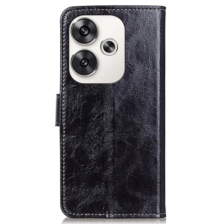For Xiaomi Poco F6 5G / Redmi Turbo 3 5G Case Leather Wallet Phone Cover Retro Crazy Horse Texture