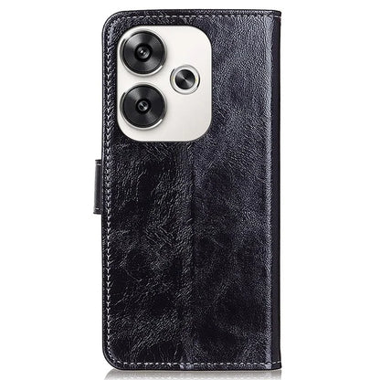 For Xiaomi Poco F6 5G / Redmi Turbo 3 5G Case Leather Wallet Phone Cover Retro Crazy Horse Texture