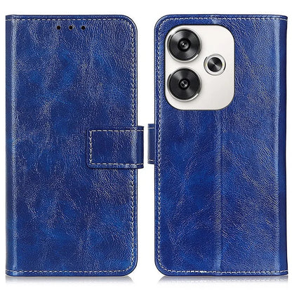 For Xiaomi Poco F6 5G / Redmi Turbo 3 5G Case Leather Wallet Phone Cover Retro Crazy Horse Texture