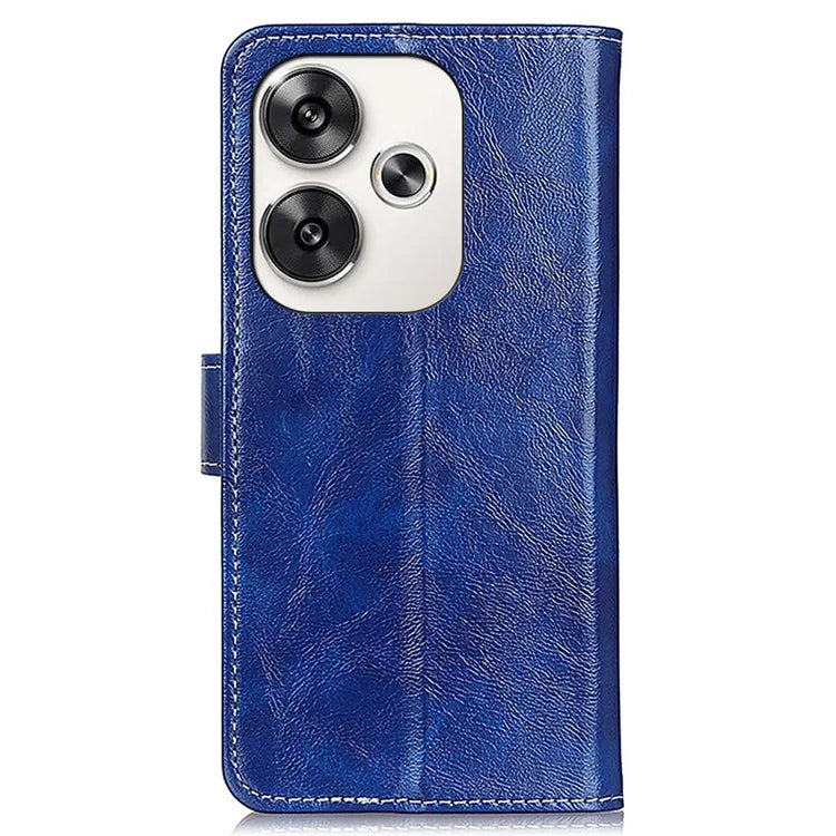 For Xiaomi Poco F6 5G / Redmi Turbo 3 5G Case Leather Wallet Phone Cover Retro Crazy Horse Texture