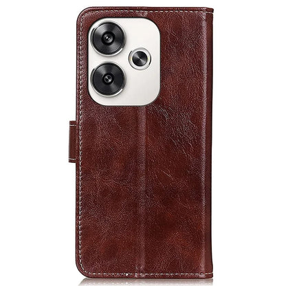 For Xiaomi Poco F6 5G / Redmi Turbo 3 5G Case Leather Wallet Phone Cover Retro Crazy Horse Texture