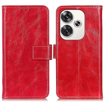 For Xiaomi Poco F6 5G / Redmi Turbo 3 5G Case Leather Wallet Phone Cover Retro Crazy Horse Texture
