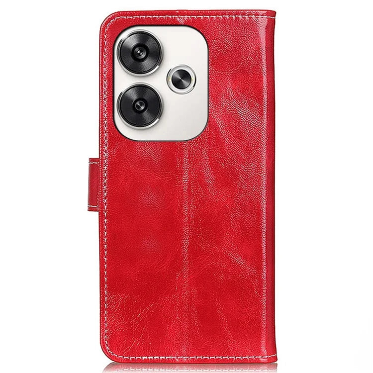 For Xiaomi Poco F6 5G / Redmi Turbo 3 5G Case Leather Wallet Phone Cover Retro Crazy Horse Texture