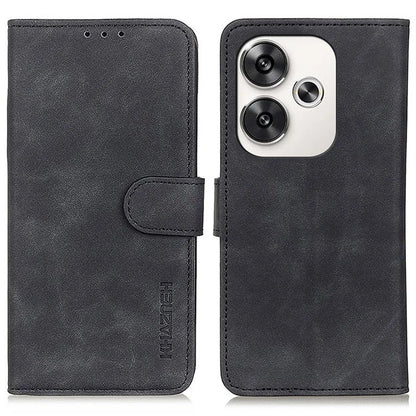 KHAZNEH For Xiaomi Poco F6 5G / Redmi Turbo 3 5G Stand Case Retro Leather Phone Cover with Wallet