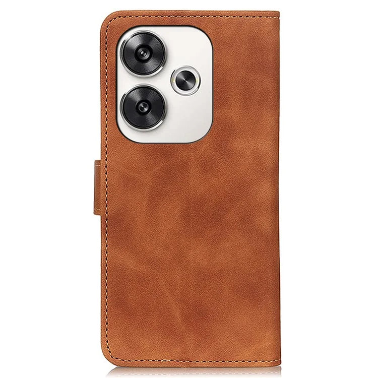 KHAZNEH For Xiaomi Poco F6 5G / Redmi Turbo 3 5G Stand Case Retro Leather Phone Cover with Wallet