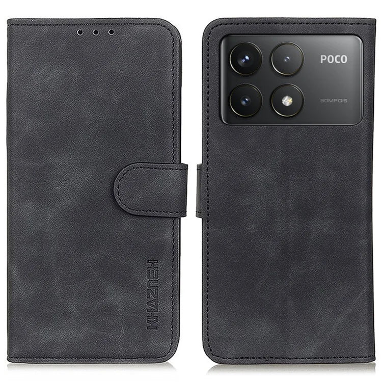KHAZNEH For Xiaomi Poco F6 Pro 5G / Redmi K70 5G / K70 Pro 5G Case Retro Leather Stand Phone Cover