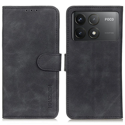 KHAZNEH For Xiaomi Poco F6 Pro 5G / Redmi K70 5G / K70 Pro 5G Case Retro Leather Stand Phone Cover