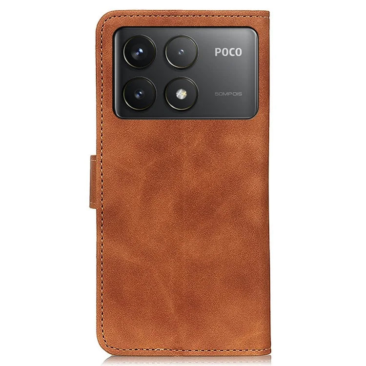 KHAZNEH For Xiaomi Poco F6 Pro 5G / Redmi K70 5G / K70 Pro 5G Case Retro Leather Stand Phone Cover