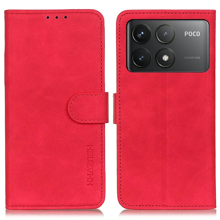 KHAZNEH For Xiaomi Poco F6 Pro 5G / Redmi K70 5G / K70 Pro 5G Case Retro Leather Stand Phone Cover