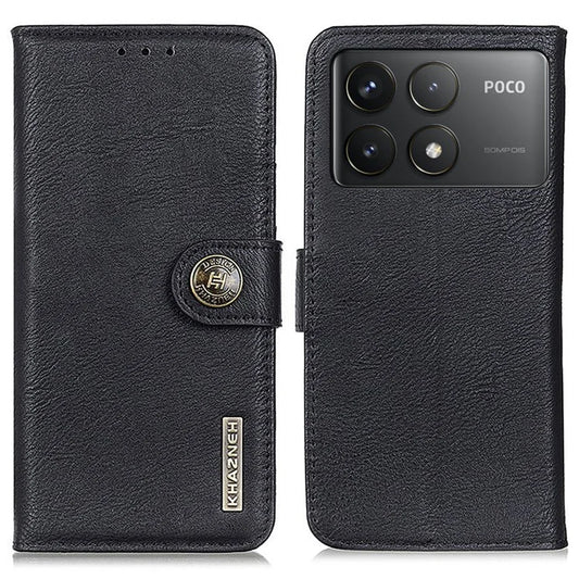 KHAZNEH For Xiaomi Poco F6 Pro 5G / Redmi K70 5G / K70 Pro 5G Case Wallet Cowhide Texture Leather Phone Cover