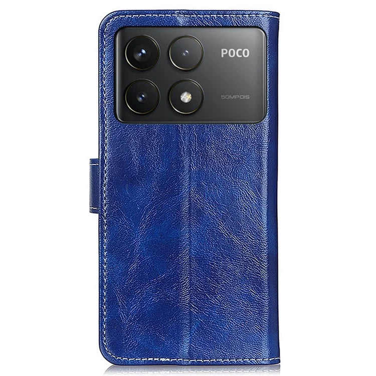 For Xiaomi Poco F6 Pro 5G / Redmi K70 5G / K70 Pro 5G Case Leather Wallet Phone Cover Retro Crazy Horse Texture