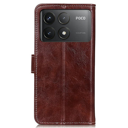 For Xiaomi Poco F6 Pro 5G / Redmi K70 5G / K70 Pro 5G Case Leather Wallet Phone Cover Retro Crazy Horse Texture