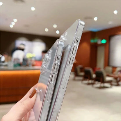 For iPhone 15 Pro Max Case Hard PC Transparent Protective Phone Cover