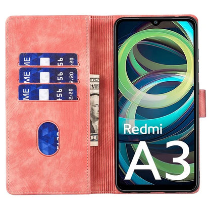 For Xiaomi Redmi A3 / Poco C61 4G Case Flip Stand Leather Phone Cover Cat Love Heart Imprinted