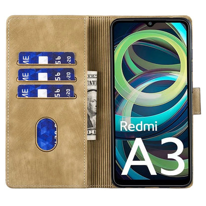 For Xiaomi Redmi A3 / Poco C61 4G Case Flip Stand Leather Phone Cover Cat Love Heart Imprinted