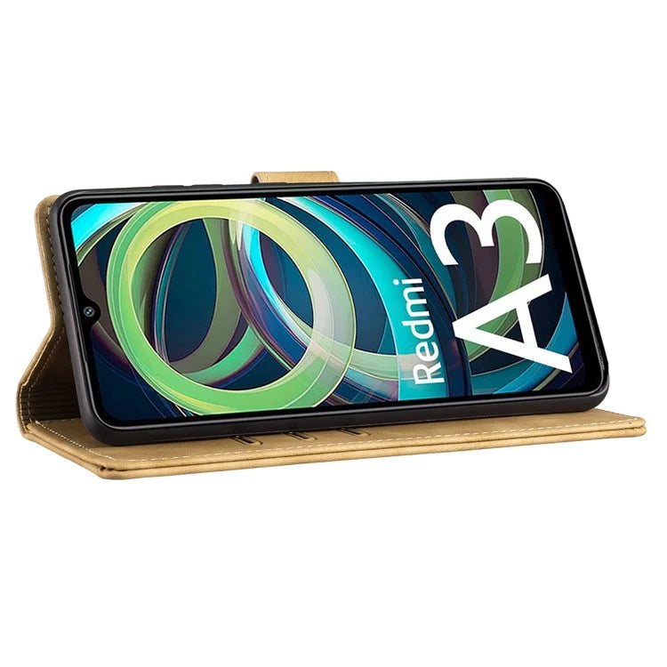 For Xiaomi Redmi A3 / Poco C61 4G Case Flip Stand Leather Phone Cover Cat Love Heart Imprinted
