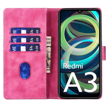 For Xiaomi Redmi A3 / Poco C61 4G Case Flip Stand Leather Phone Cover Cat Love Heart Imprinted
