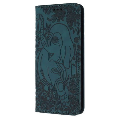 For Xiaomi Redmi A3 / Poco C61 4G Case Elephant Pattern Leather Phone Cover Magnetic Absorption