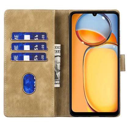 For Xiaomi Redmi 13C 4G / 5G / 13R 5G / Poco M6 5G / Poco C65 4G Case Cute Cat Imprint PU Leather Wallet Phone Cover