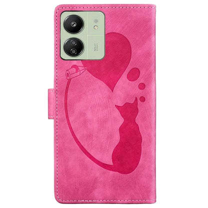 For Xiaomi Redmi 13C 4G / 5G / 13R 5G / Poco M6 5G / Poco C65 4G Case Cute Cat Imprint PU Leather Wallet Phone Cover