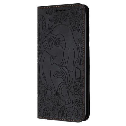 For Xiaomi Redmi 13C 4G / 5G / 13R 5G / Poco M6 5G / Poco C65 4G Wallet Case Elephant Pattern Leather Phone Cover