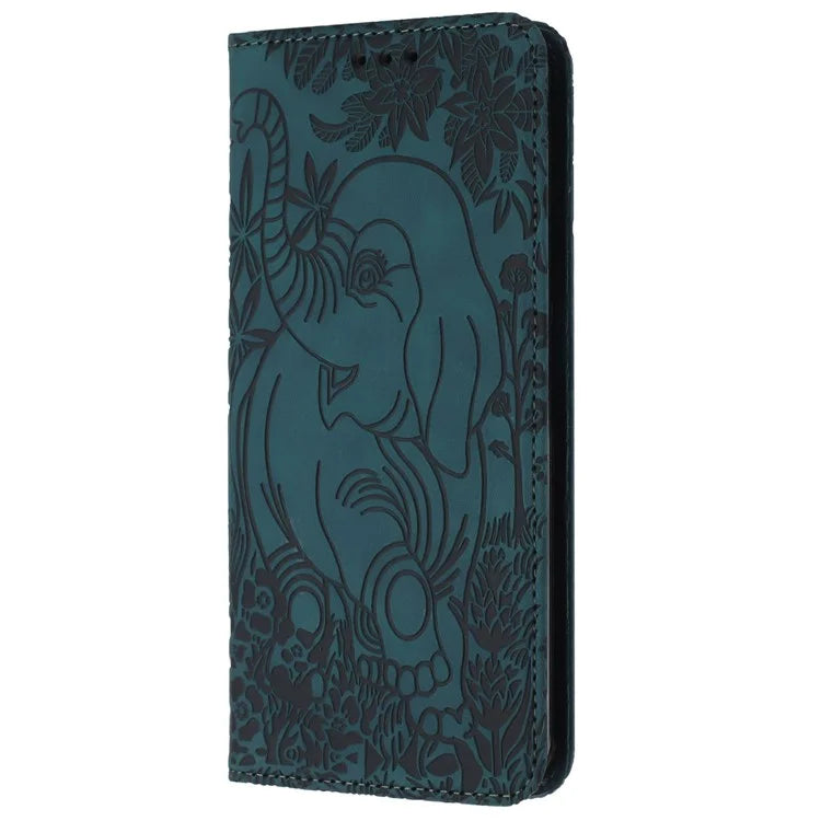 For Xiaomi Redmi 13C 4G / 5G / 13R 5G / Poco M6 5G / Poco C65 4G Wallet Case Elephant Pattern Leather Phone Cover