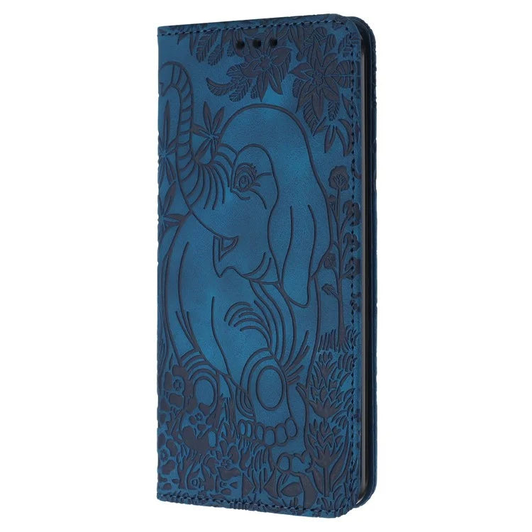 For Xiaomi Redmi 13C 4G / 5G / 13R 5G / Poco M6 5G / Poco C65 4G Wallet Case Elephant Pattern Leather Phone Cover