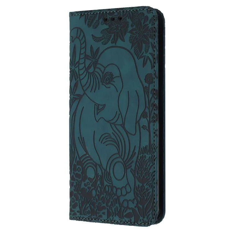 For Samsung Galaxy S23+ Case Elephant Pattern Anti-Drop Leather Phone Cover
