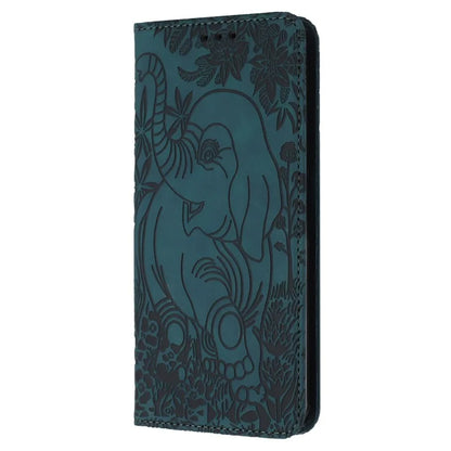For Samsung Galaxy S23+ Case Elephant Pattern Anti-Drop Leather Phone Cover