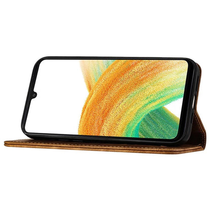 For Samsung Galaxy A15 4G / A15 5G Card Slots Case Butterfly Cat Leather Wallet Phone Cover